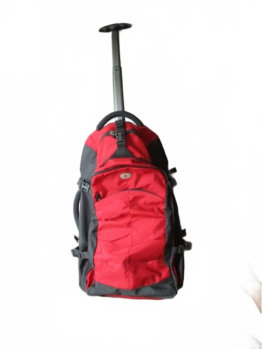 Victorinox E-Motion 360 Rolling Backpack Convertible Luggage Red Black Wear